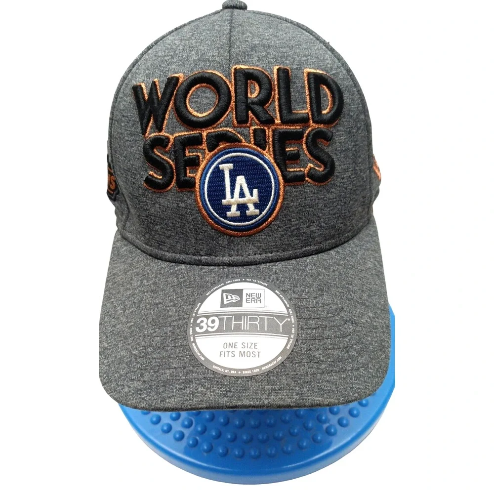 LA Dodgers 2017 World Series Champions New Era Locker Room Hat Cap 39Thirty Flex
